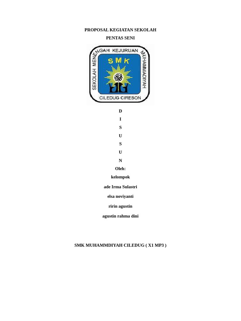 Proposal Kegiatan Sekolah | PDF