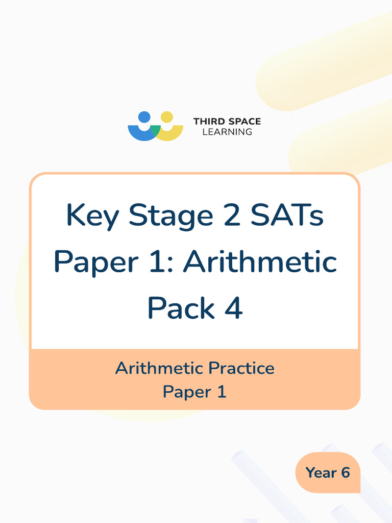 KS2 Maths SATs Papers Pack 4 - Arithmetic Paper 1 | PDF ...