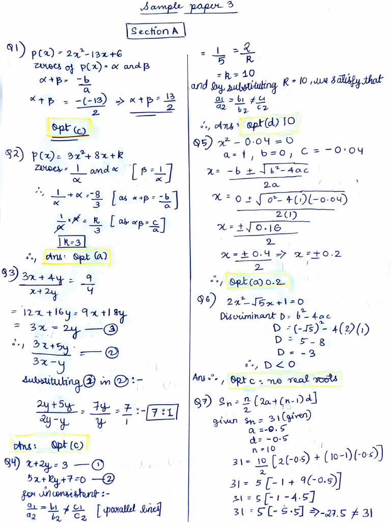 Set 3 Sample Paper 3 Riddhima | PDF