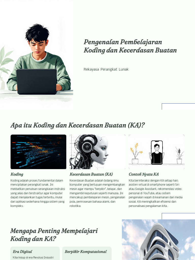 Pengenalan Pembelajaran Koding Dan Kecerdasan Buatan RPL | PDF