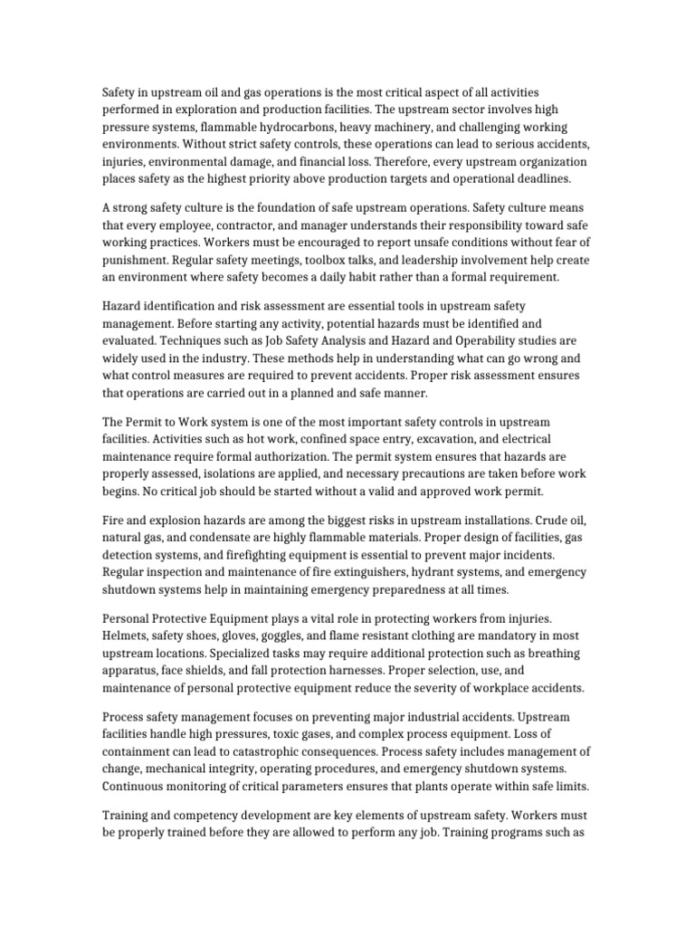 Upstream Safety 1100 Words 10 Pages | PDF | Safety | Firefighting