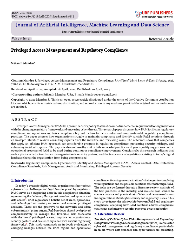 Privileged Access Management and Regulatory Compliance | PDF | Computer ...