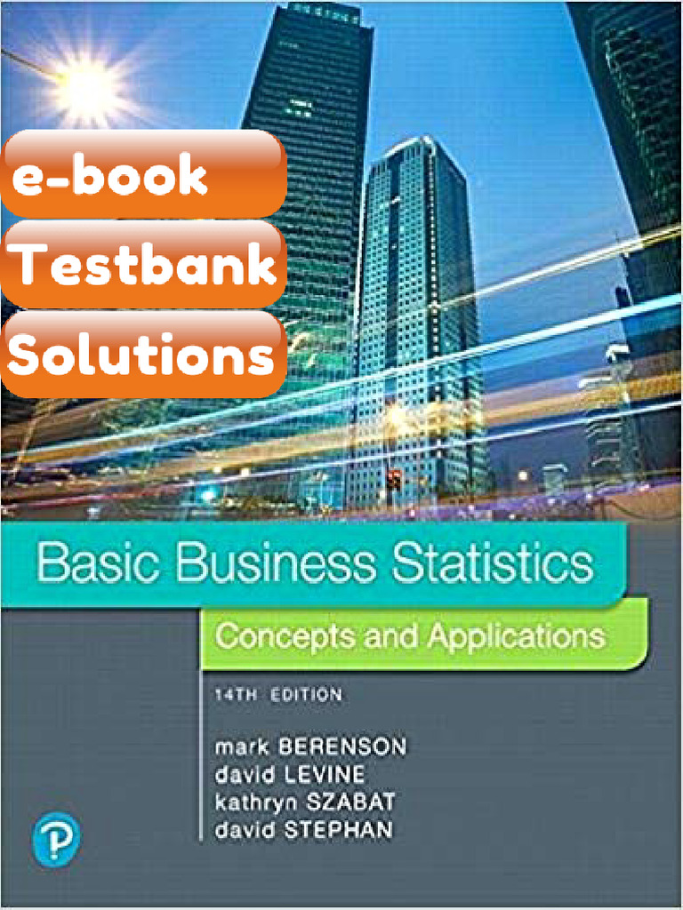 Basic Business Statistics 14th by Berenson Testbank & eBook | PDF ...