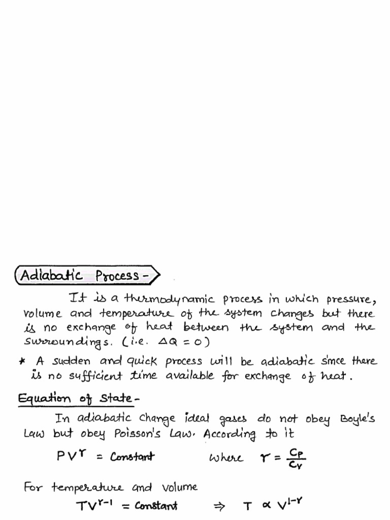 Adiabatic Process | PDF