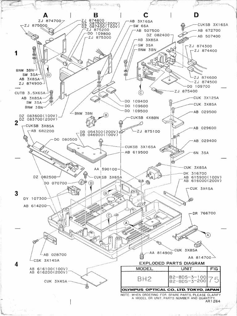 Olympus Bh2 b2 Bds 3 Parts Diagram | PDF