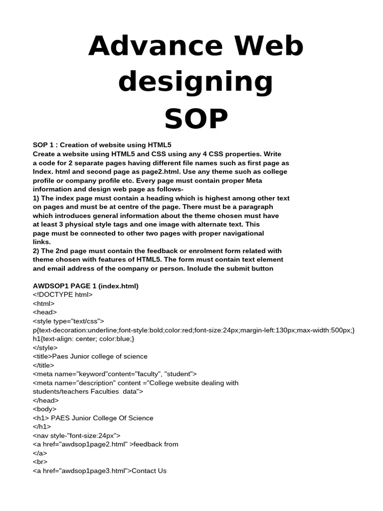 SOP Submission 2024 | PDF | Php | Fahrenheit