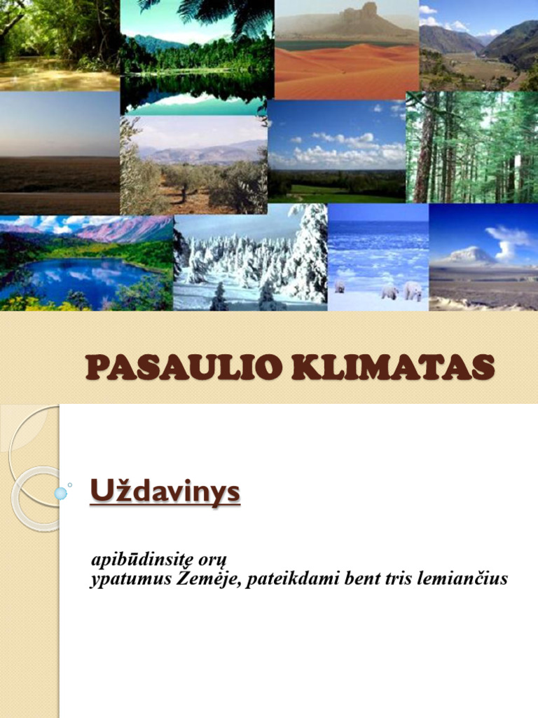 PASAULIO KLIMATAS 6klasės | PDF