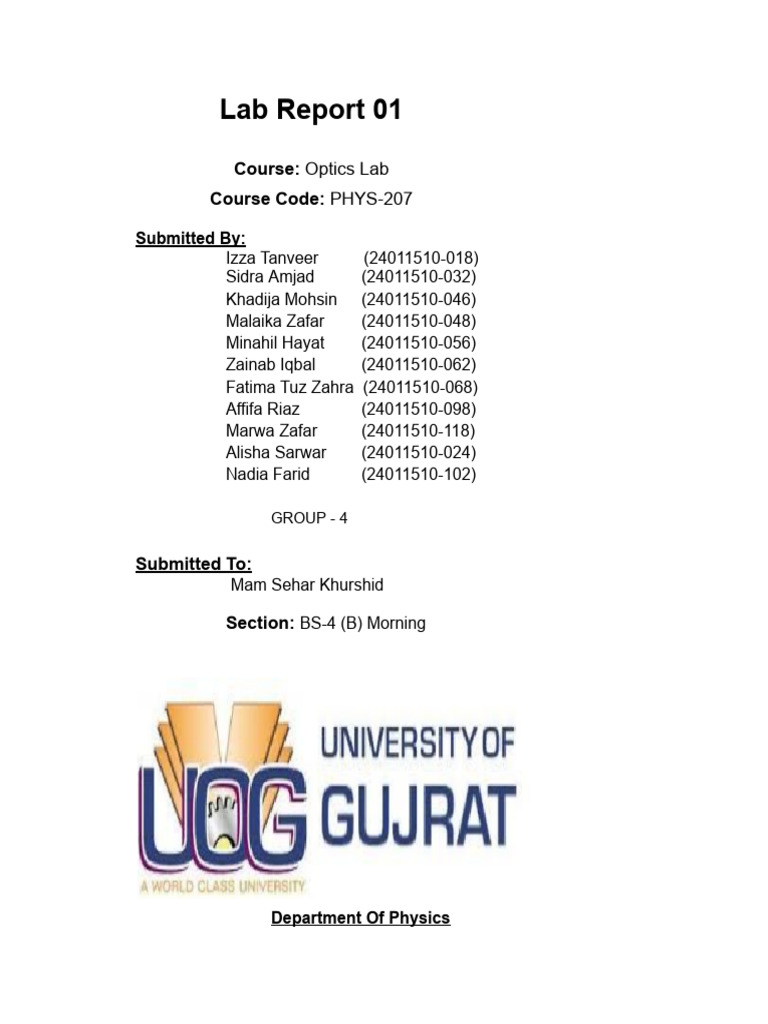 Lab Report 01 | PDF | Photoelectric Effect | Light
