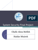 System Security Final Project: Chafic Abou Mefleh Haidar Mtairek