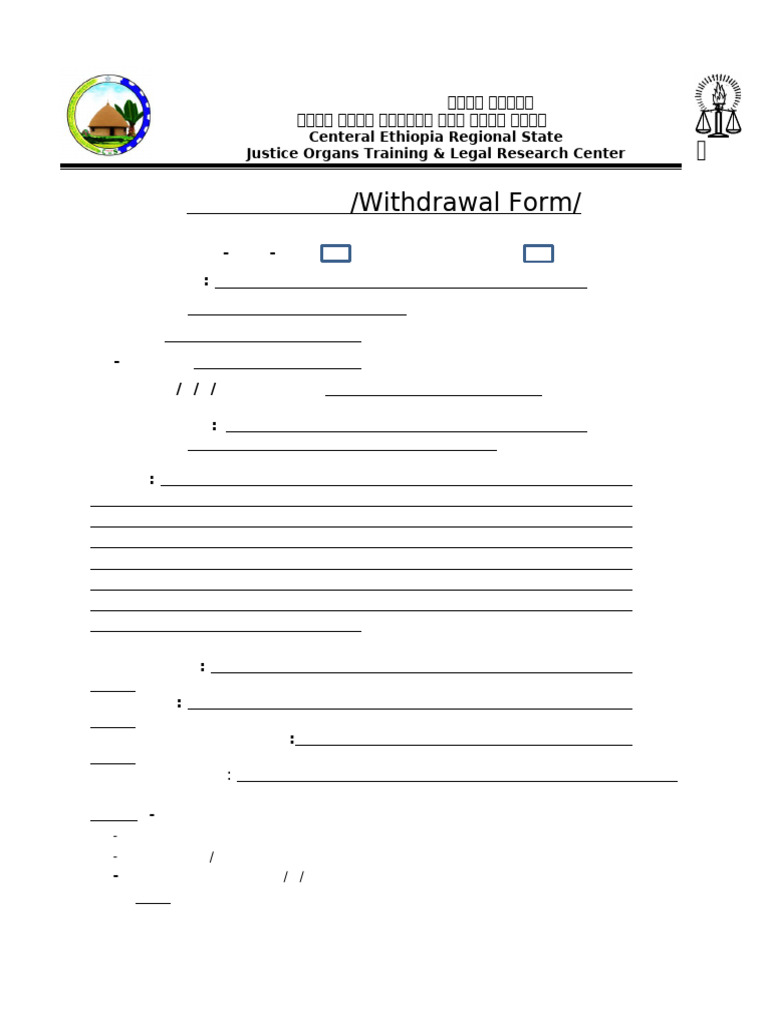 Withdrawal Form | PDF