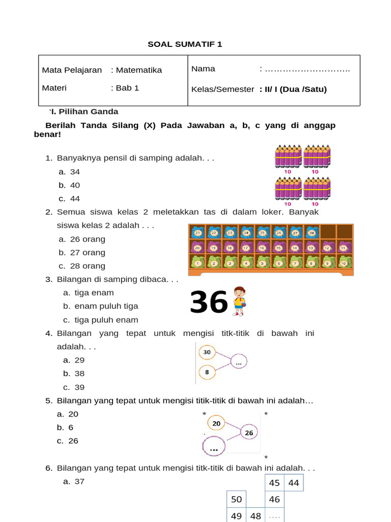 Sumatif 1 MTK | PDF