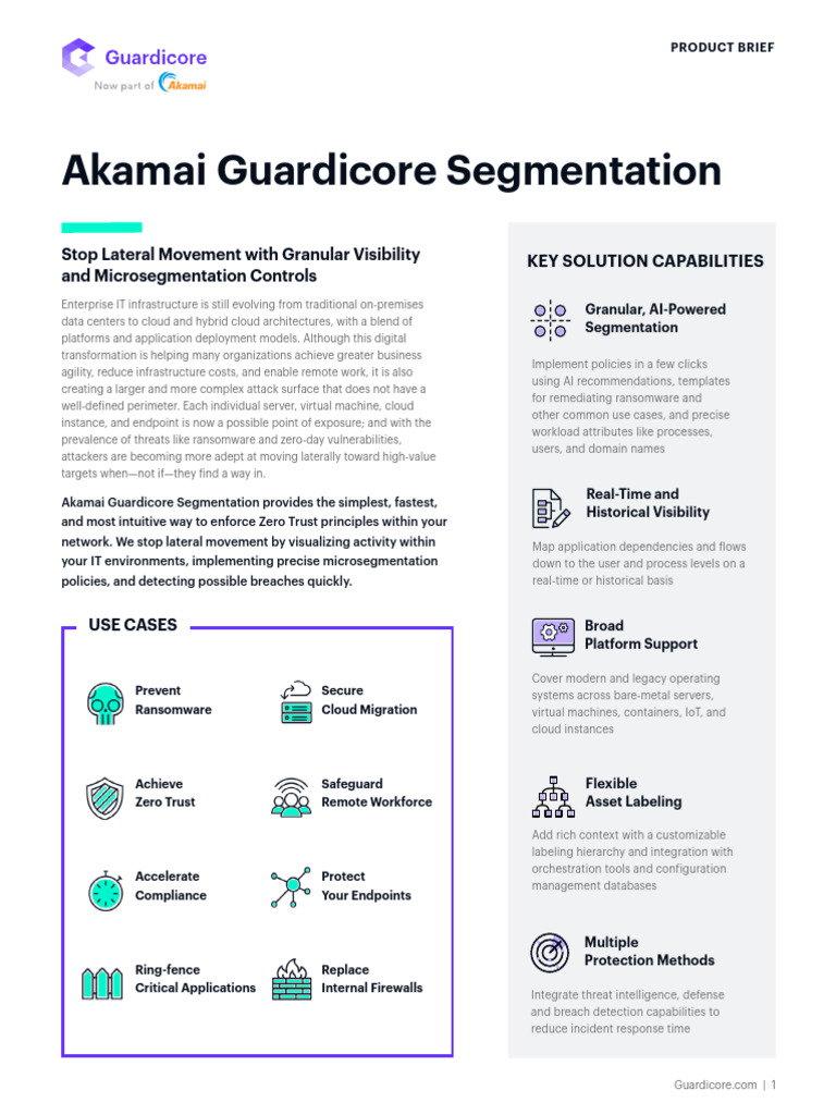 Akamai Guardicore Segmentation | PDF | Cloud Computing | Computer Security