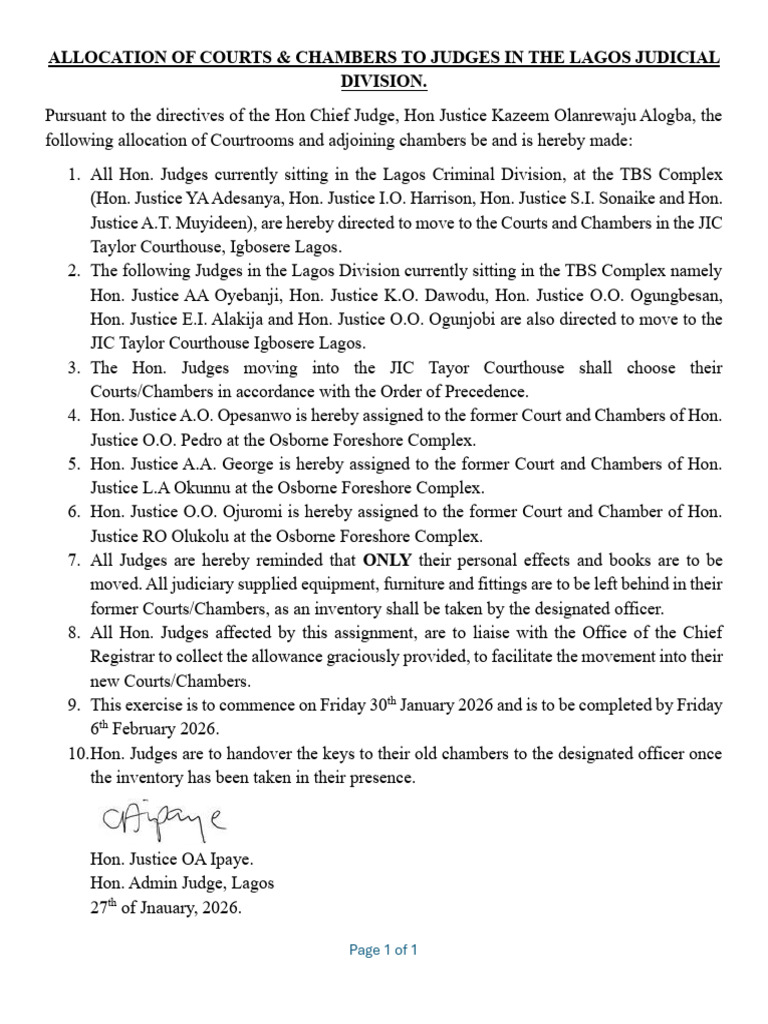 Allocation of Courts | PDF