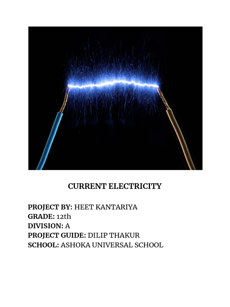Current Electricity Physics Project | PDF | Electric Current ...