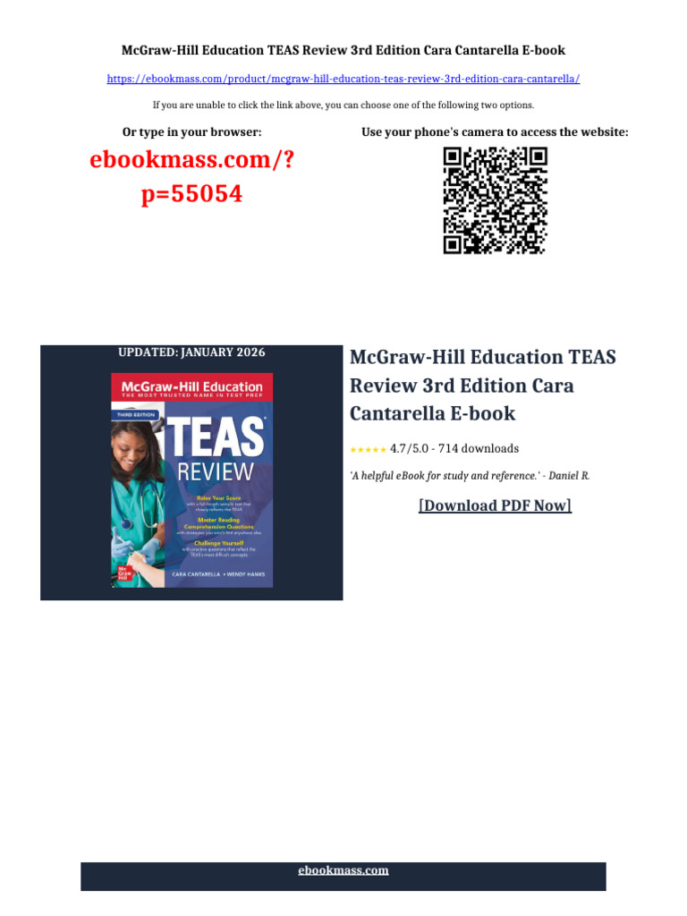 McGraw-Hill Education TEAS Review 3rd Edition Cara Cantarella ebook ...