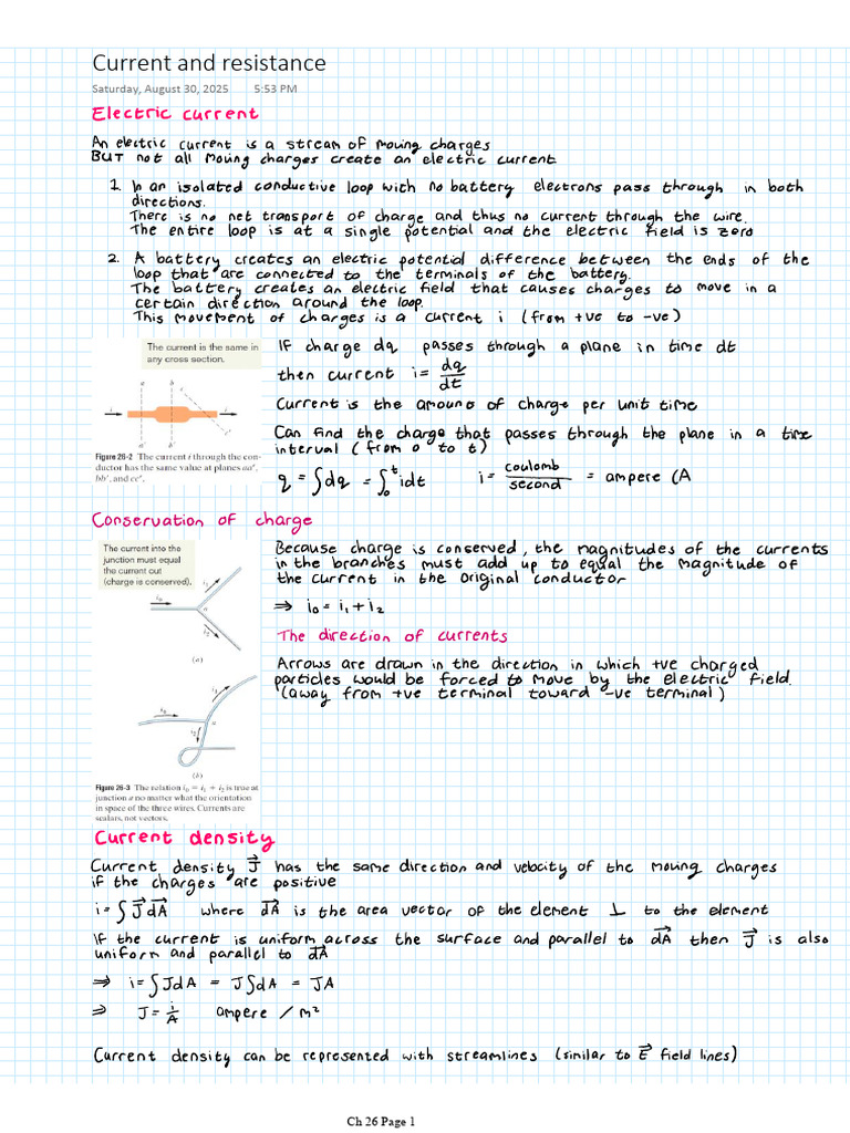 CH 26 Current and Resistance | PDF | Superconductivity | Electrical ...