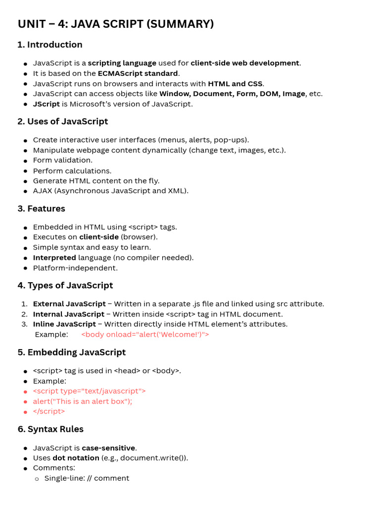 Unit-4 | PDF | Java Script | Software Engineering