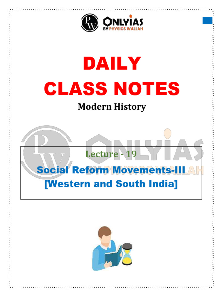 Modern History 19 _ Daily Class Notes __ UPSC Prahar (Hinglish) | PDF