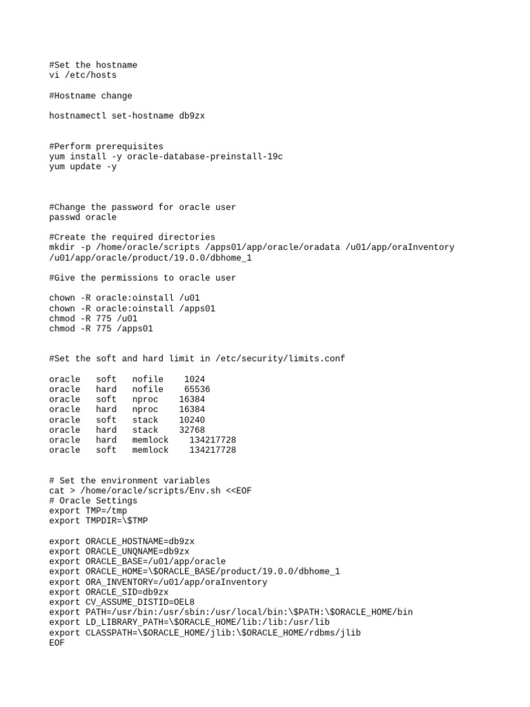 Oracle Prerequisites | PDF