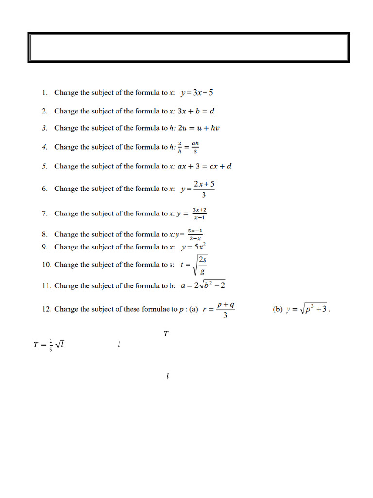 Assignment 14 - Formulae | PDF