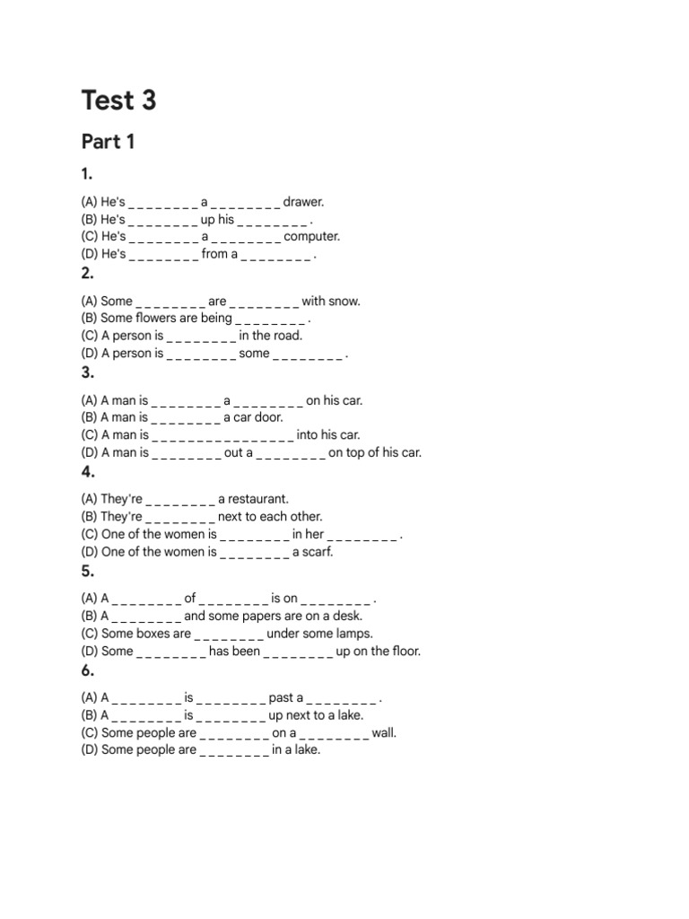 Nghe Điền Test 3 | PDF