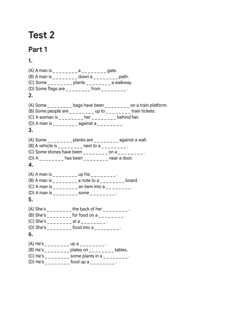 Nghe Điền Test 2 | PDF