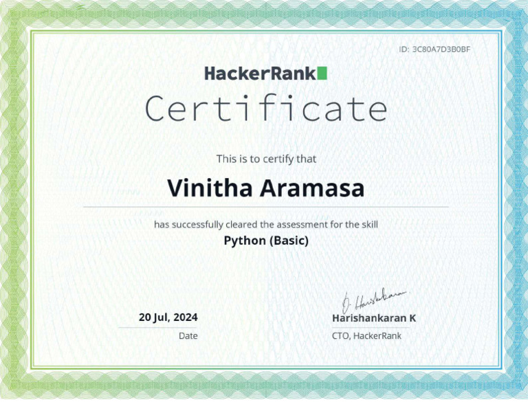 Python Basic Certificate | PDF