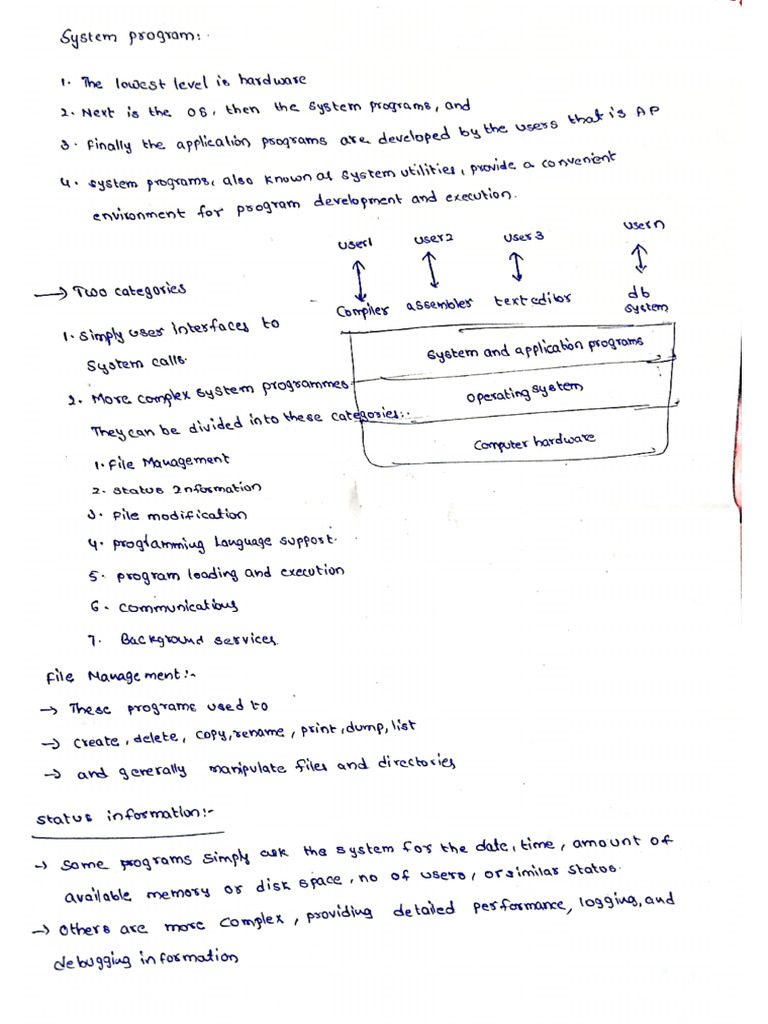 System Programs, Process Concept and Operations On Process | PDF