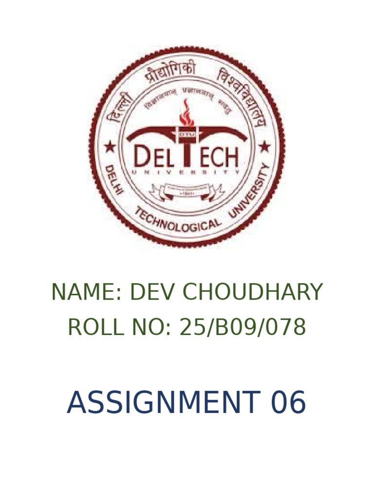 Assignment 06 (Programming Fundamental) | PDF | Integer (Computer ...