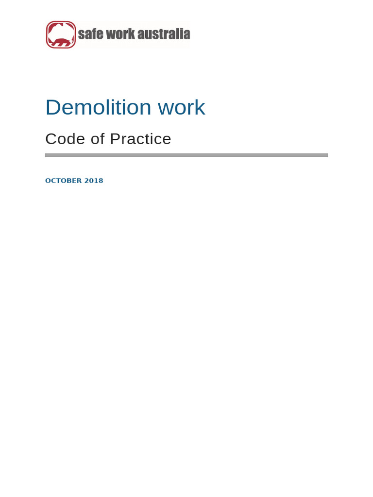 Model Cop Demolition Work | PDF | Occupational Safety And Health | Safety
