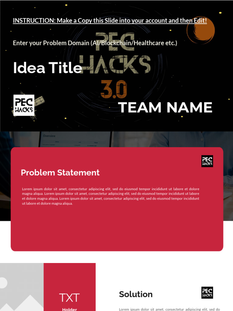 PEC Hacks 3.0 PPT Format | PDF | Typography | Tullii
