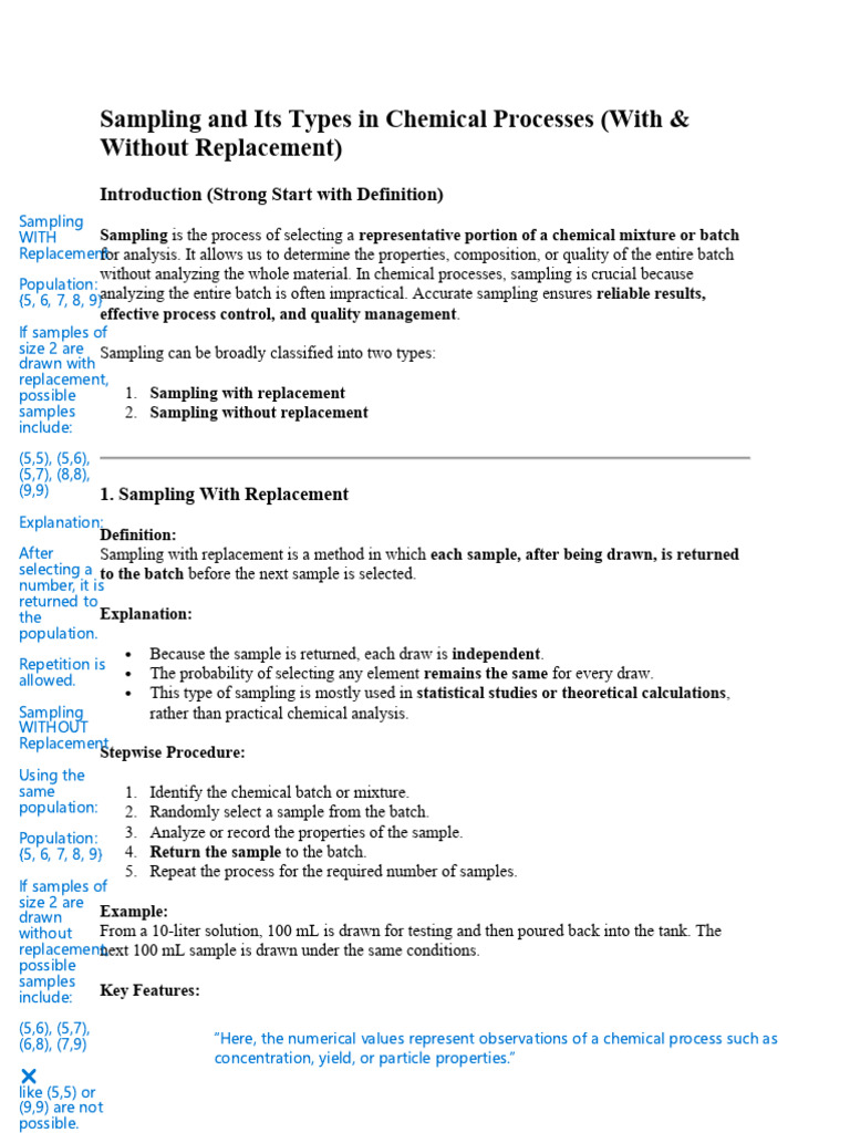Sampling With and Without Replacement | PDF | Sampling (Statistics ...