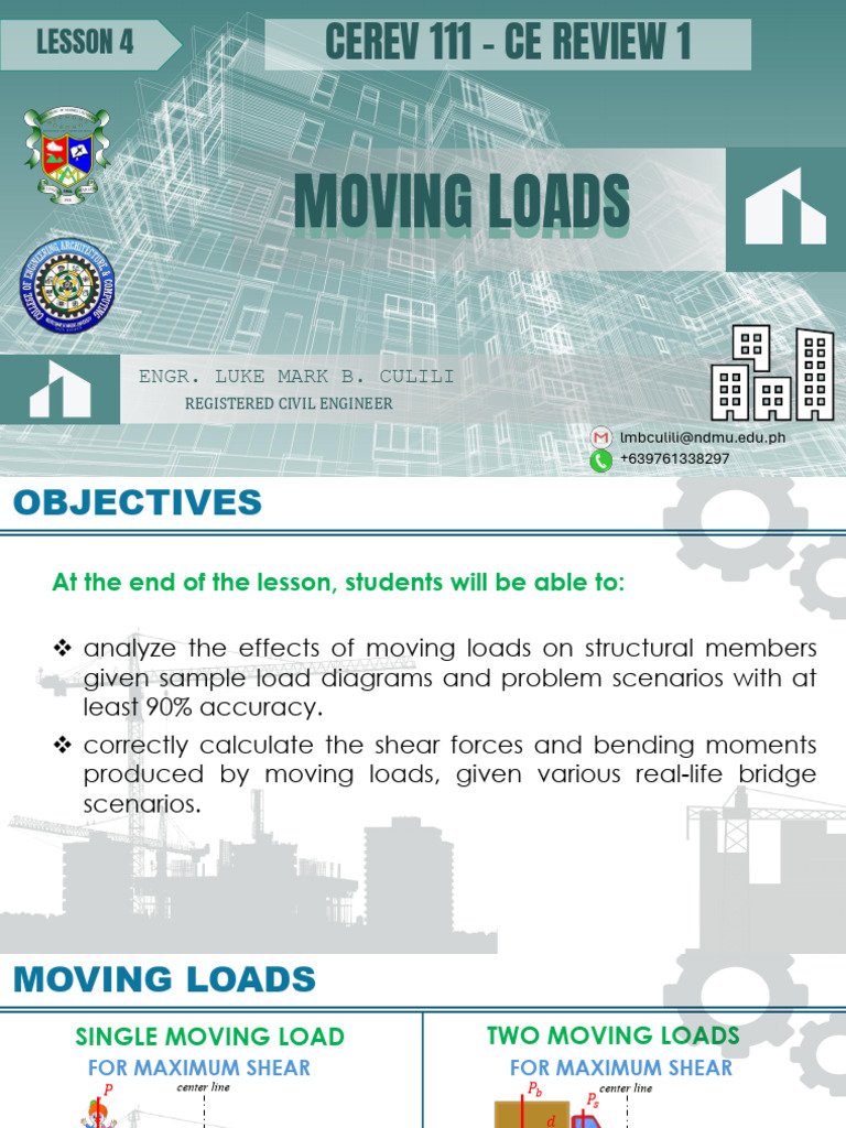 L4^M-^MMOVING^MLOADS | PDF | Bending | Beam (Structure)