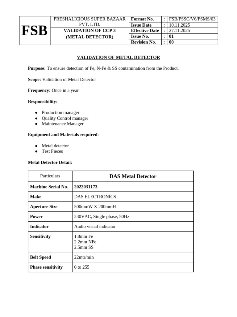 Metal Detector Validation | PDF | Metal Detector