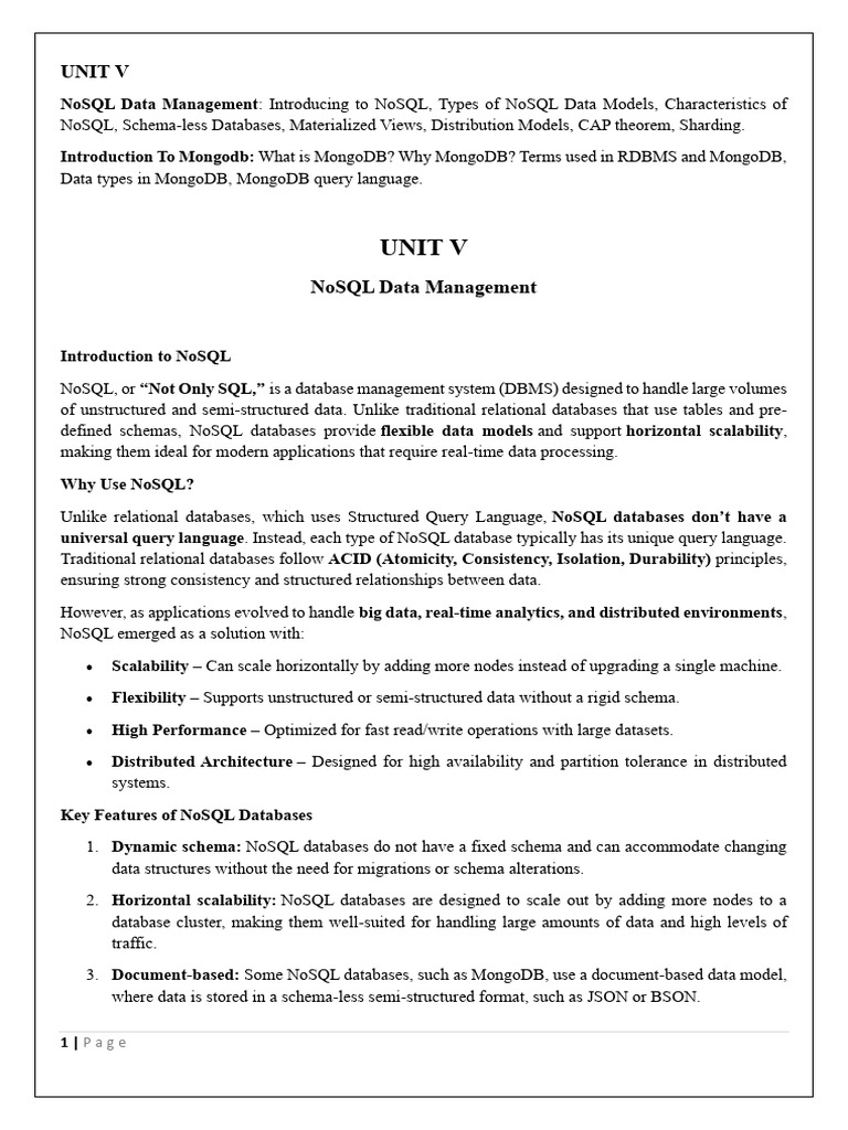 Ise Bda Mod5 | PDF | No Sql | Databases