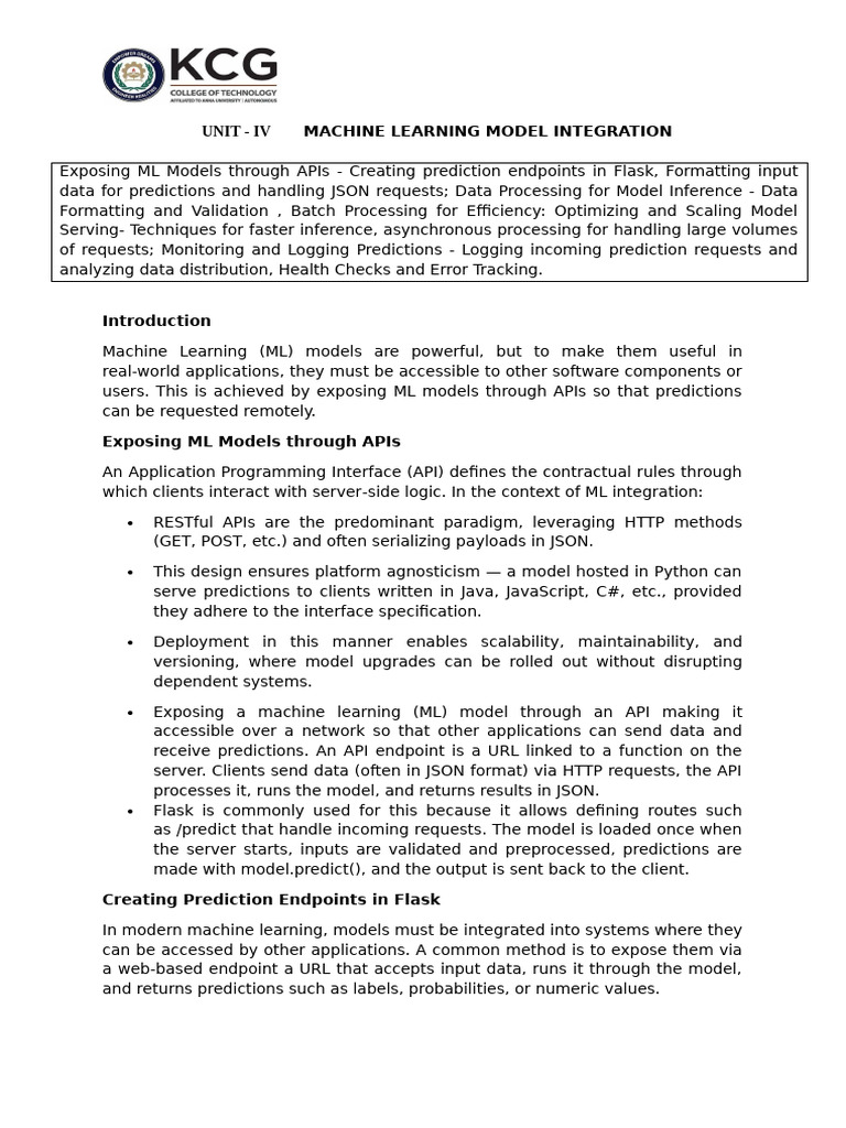 UNIT IV - Python full stack Dev Final (1) | PDF | Machine Learning ...