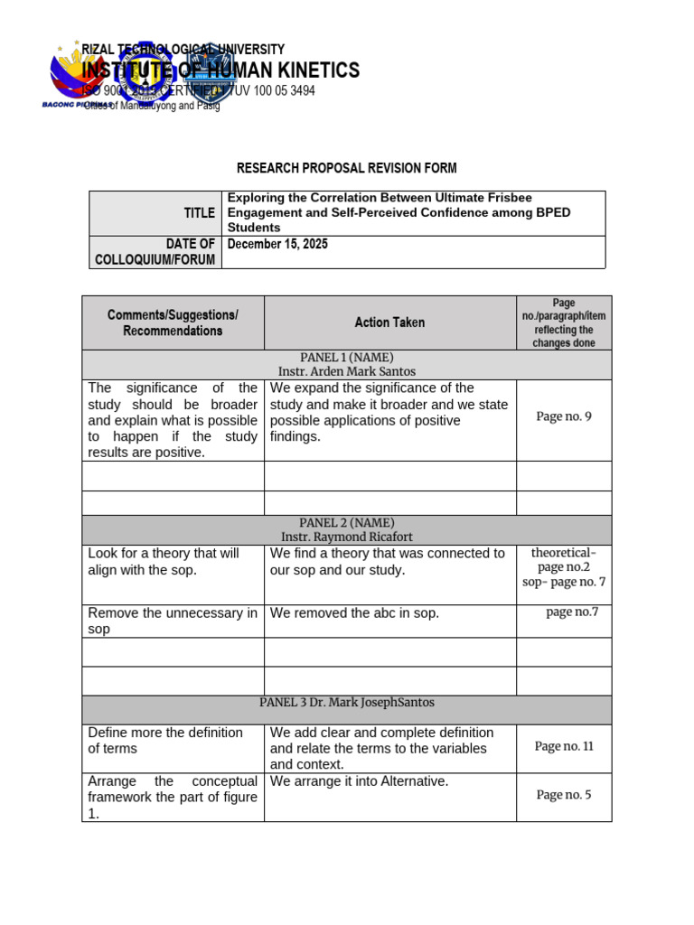 Revision Matrix 1 | PDF