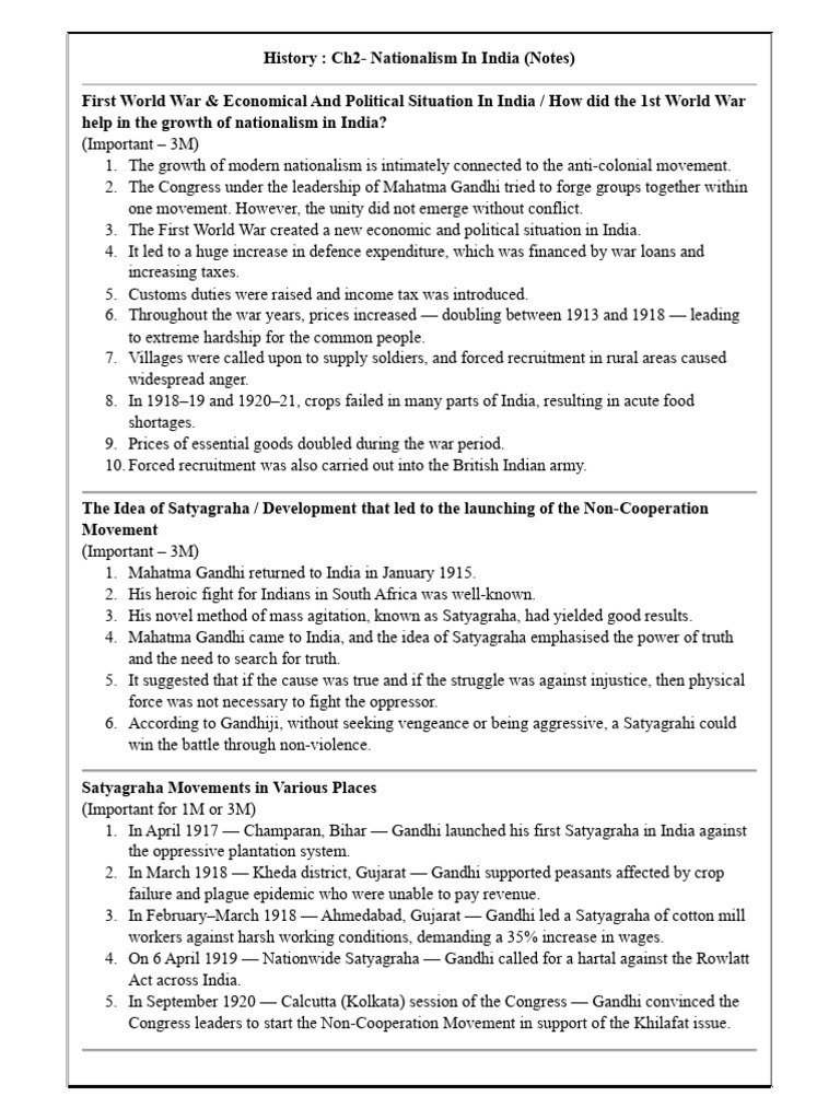 History - Ch2 - Nationalism in India | PDF | Mahatma Gandhi | Indian ...