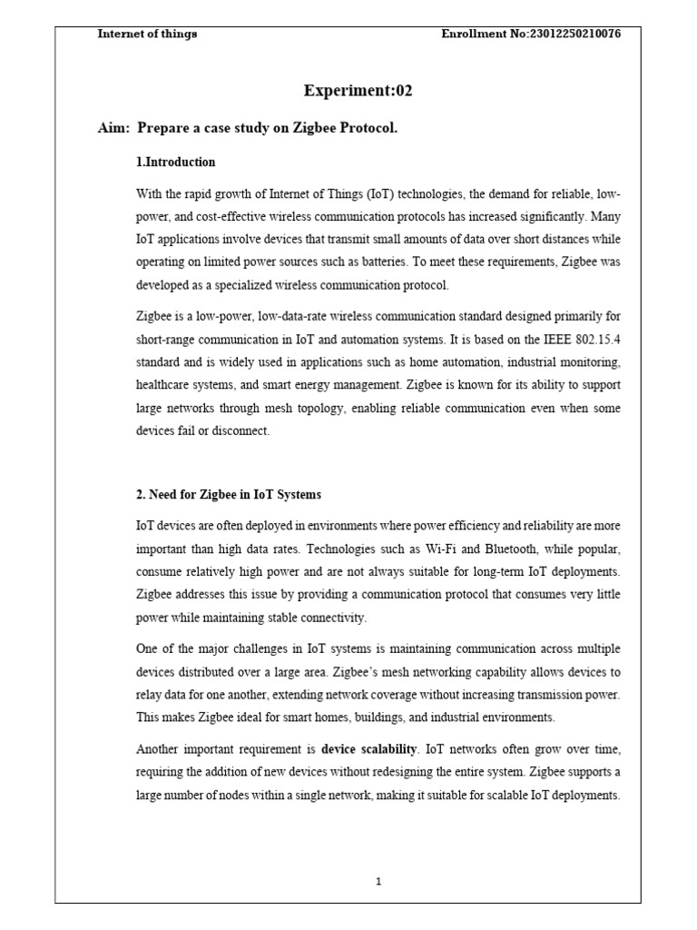 Case Study 2 | PDF | Internet Of Things | Computer Network