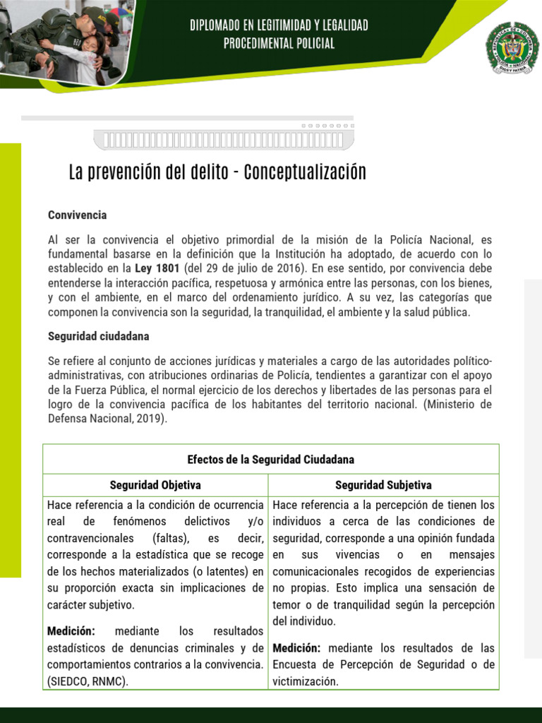 La Prevención Del Delito - Conceptualización | PDF | Valores | Policía