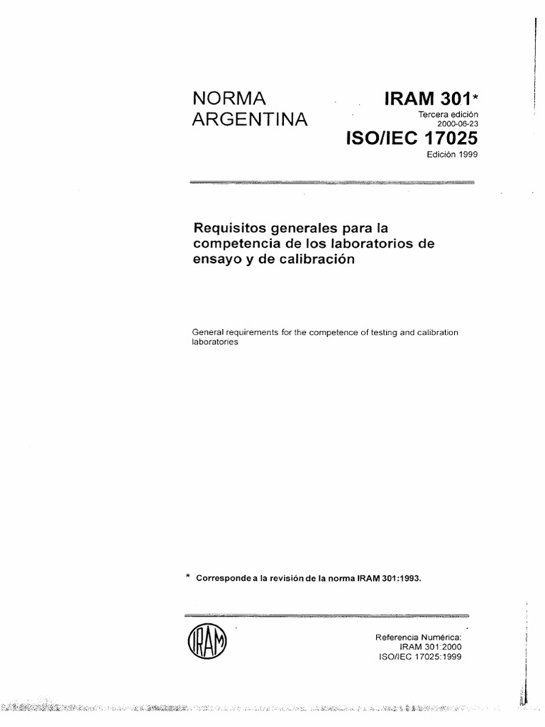 IRAM 301 (Superada) | PDF