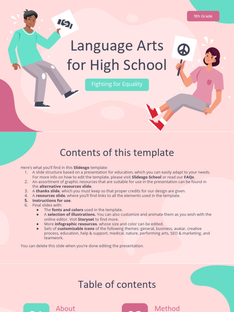Language Arts for High School - 9th Grade_ Fighting for Equality by ...