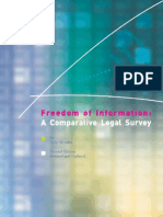 Comparative Legal Survey of RTI - Unesco 2008