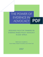 ESRF - Power Of Evidence In Advocacy - 2007