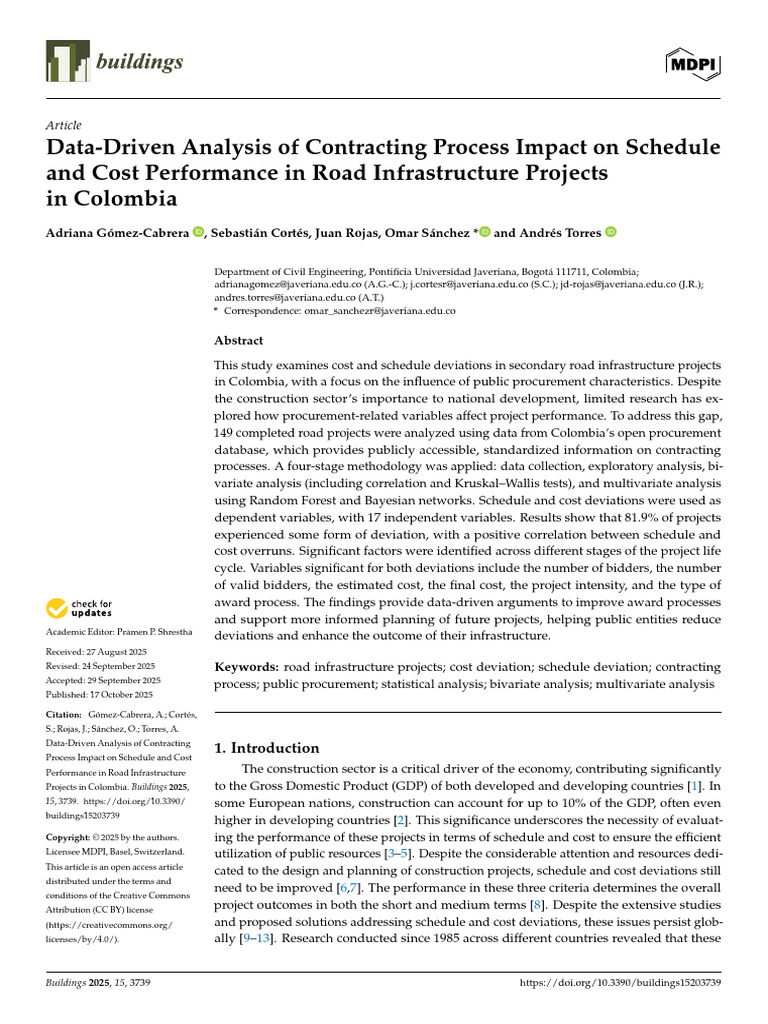 Data-Driven Analysis of Contracting Process Impact | PDF | Bayesian ...