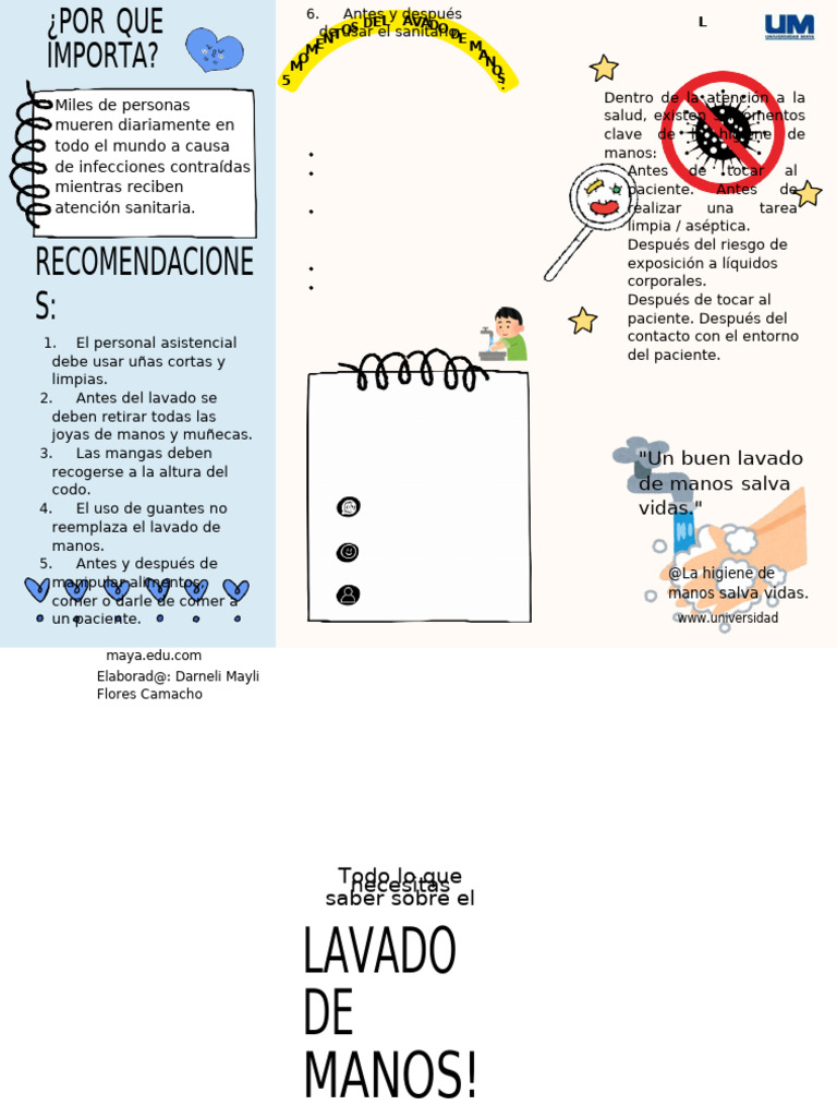 Triptico Lavado de Manos | PDF | Lavado de manos | Enfermedades y ...