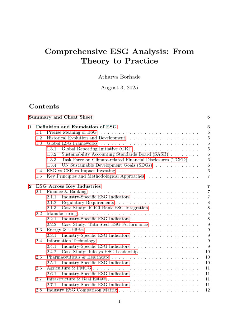 ESG Analysis | PDF | Business | Economies