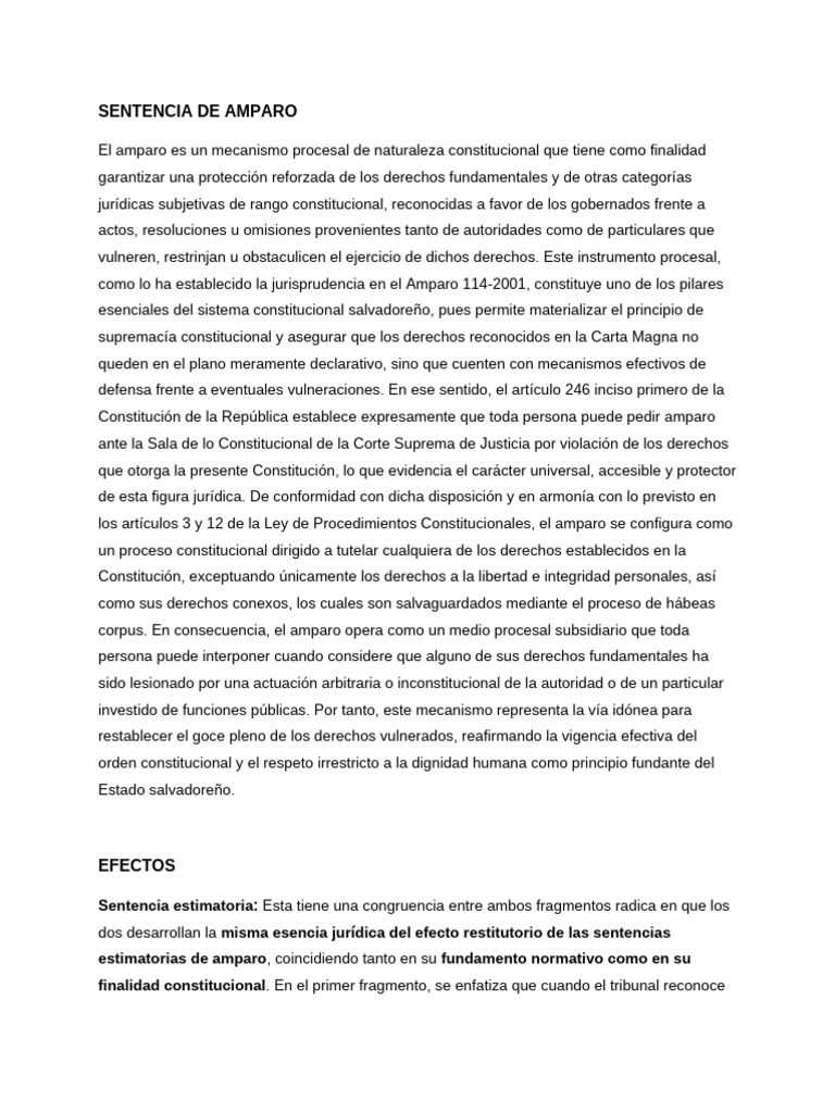 Sentencia de Amparo | PDF | Ley Pública | Justicia