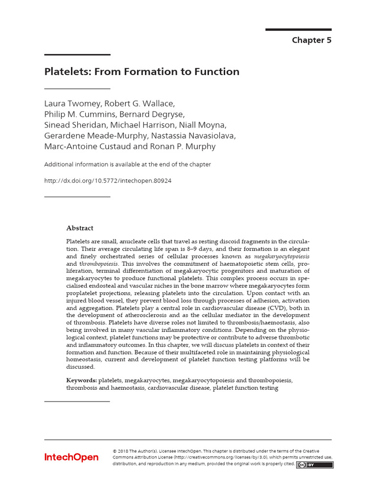 Platelets From Formation To Function 8667 | PDF | Haematopoiesis | Platelet