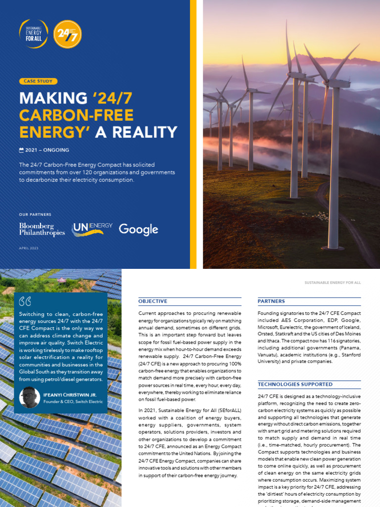 RM Case Study Carbon Free Energy 005 - 0 | PDF | Renewable Energy ...